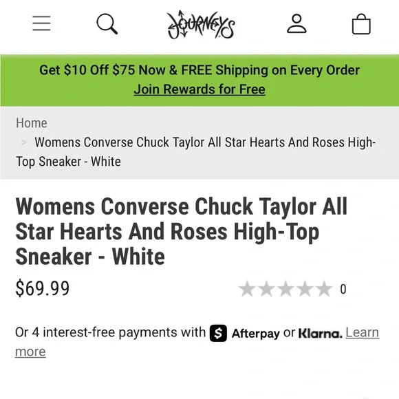 Converse Chuck Taylor ALL STAR White High-Tops with Red Heart & Roses Accents - Picture 13 of 15